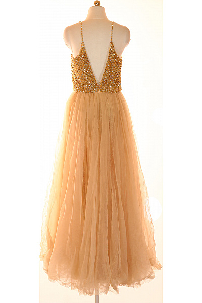 Coast Dlouhé společenské plesové šaty tylové zlaté s flitry Velikost M | Coast | obrázek 2