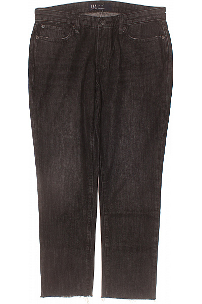 Gap Dámské černé Seprané Džíny Boyfriend Rovné Zkrácené Roztřepené Nohavice Velikost 28