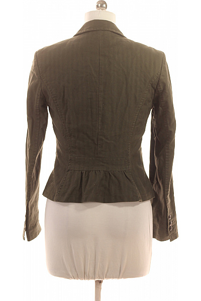 s.OLIVER Dámské bavlněné khaki sako vypasované kapsy na knoflíky podzimní jarní Velikost 38 | s.OLIVER | obrázek 3