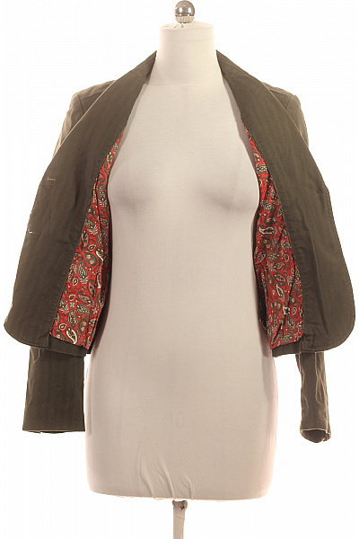 s.OLIVER Dámské bavlněné khaki sako vypasované kapsy na knoflíky podzimní jarní Velikost 38 | s.OLIVER | obrázek 4