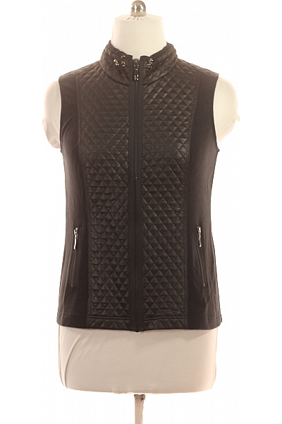 RABE Dámská Prošívaná Krátká Vesta černá Módní Vel. 44