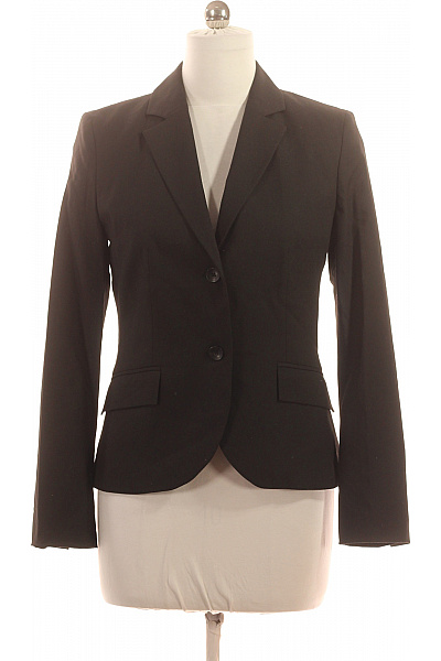 s.OLIVER Černé polyesterové vypasované sako business elegantní jednořadé Velikost 38 | s.OLIVER | obrázek 2