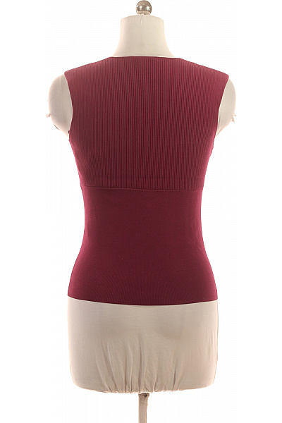 COMMA Dámské viskózové vínové žebrované zavinovací tílko bez rukávů Vel. 42 | COMMA | obrázek 2