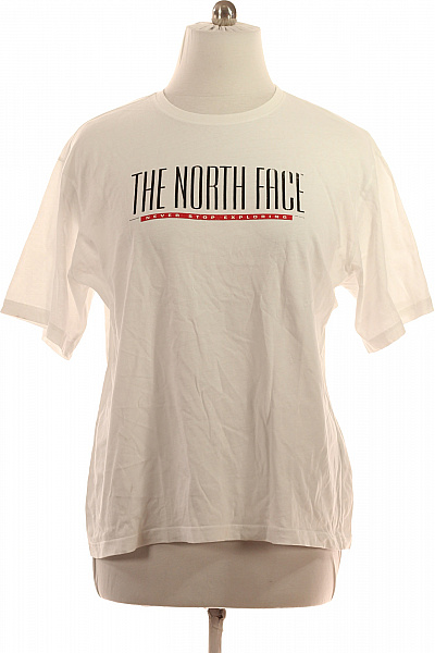 THE NORTH FACE Bavlněné Bílé Tričko S Krátkým Rukávem A Potiskem Basic Velikost Xl