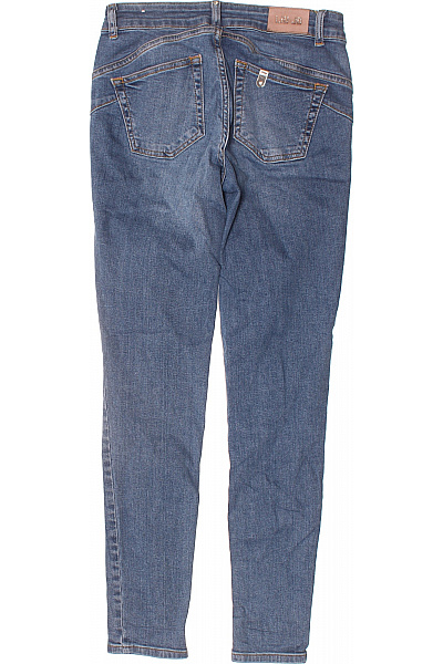 LIU JO Dámské modré strečové džíny skinny s kamínky na knoflíky seprané Vel. 27 | LIU JO | obrázek 2