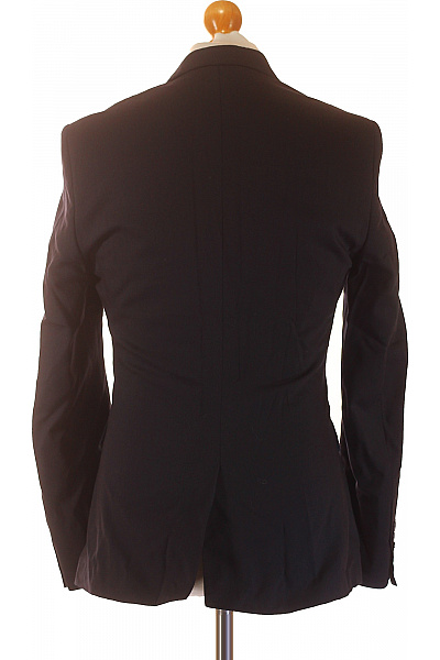 HARRY BROWN Vlněné černé společenské sako elegantní vypasované jednořadé moderní Vel. 36 | HARRY BROWN | obrázek 3