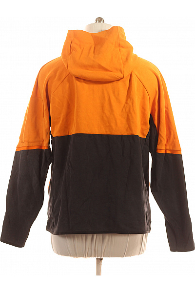 ADIDAS Pánská bavlněná sportovní mikina s kapucí oranžová černá outdoor Velikost xl | ADIDAS | obrázek 2