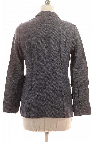 OPUS Dámský modrý polyesterový blejzr struktura jednořadé ležérní na běžné nošení Velikost 38 | OPUS | obrázek 3