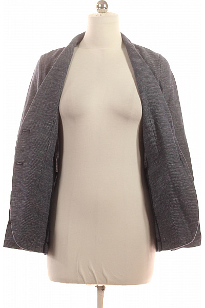 OPUS Dámský modrý polyesterový blejzr struktura jednořadé ležérní na běžné nošení Velikost 38 | OPUS | obrázek 4