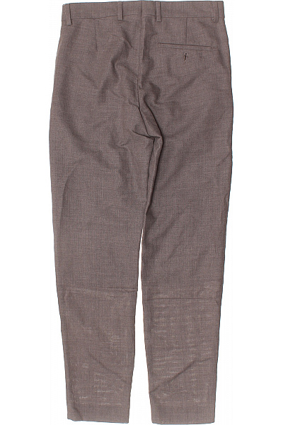 Pánské bavlněné oblekové kalhoty rovné hnědé elegantní business casual Velikost XS | Unimoda | obrázek 3