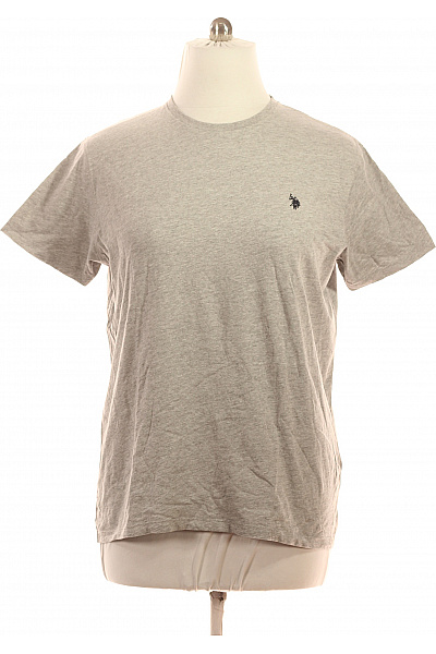 U.S.POLO ASSN. Pánské šedé tričko s krátkým rukávem a výšivkou basic Velikost xl | U.S.POLO ASSN. | obrázek 2