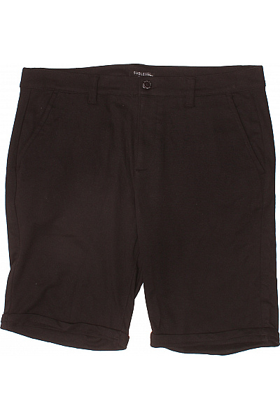 Sublevel Pánské Tmavě Hnědé Chino Kraťasy Ležérní S Kapsami Velikost 36