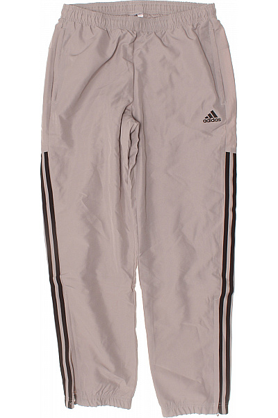 ADIDAS Polyesterové Sportovní Tepláky S Pruhy Na Boku S Gumou V Pase Velikost M