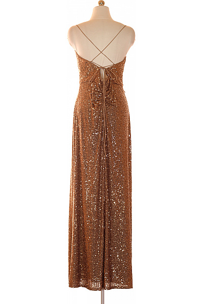 Vera Mont Dlouhé Společenské Šaty Třpytivé Maxi Na Ramínka S Rozparkem Velikost 40 | Vera Mont | obrázek 2