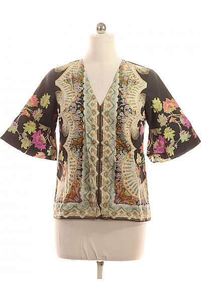 ETRO Dámská halenka černé květinová vzorovaná boho s krátkým rukávem Velikost 42 | ETRO | obrázek 2