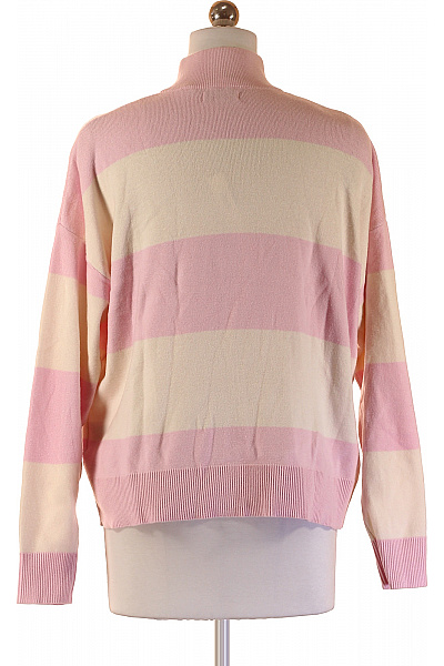 BRAVE SOUL Dámský pruhovaný pulovr se stojáčkem na zip volný Velikost s | BRAVE SOUL | obrázek 3