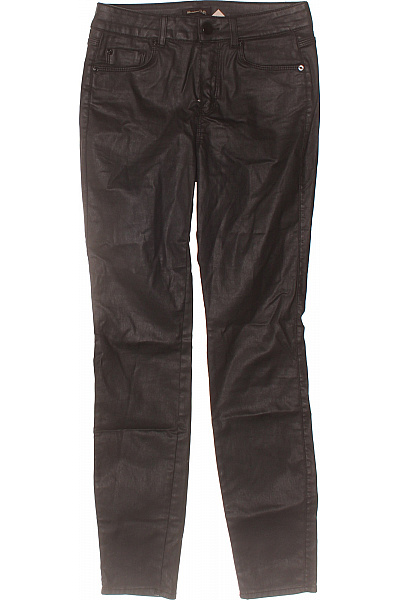 Massimo Dutti Dámské černé Voskované Skinny Džíny Strečové Slim Fit Vel. XS