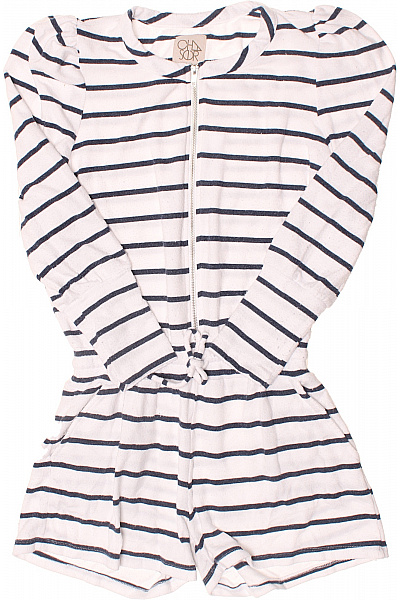 Dámský Pruhovaný Overal Dlouhý Rukáv Bílý Námořnický Vel. L