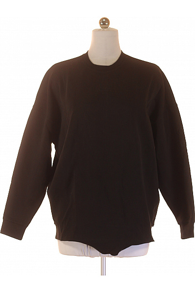 Hugo Boss Dámská Bavlněná černá Mikina Crewneck S Dlouhým Rukávem Jednobarevná Velikost M