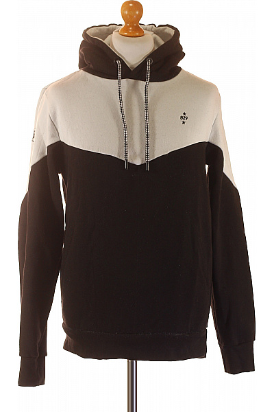Eight2Nine Pánská Dvoubarevná Mikina S Kapucí A šňůrkou Streetwear Styl Velikost S
