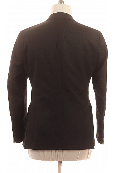 Pánské černé sako jednořadé elegantní vypasované na běžné nošení Velikost L | Unimoda | obrázek 3