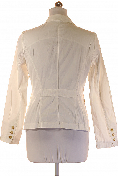 OPUS Dámský bílý bavlněný blejzr vypasovaný ležérní jarní letní Velikost 38 | OPUS | obrázek 3