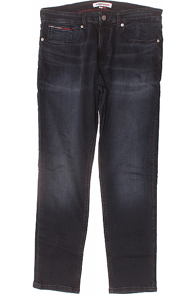 TOMMY HILFIGER Pánské Tmavě Modré Rovné Džíny Bavlněné Seprané Velikost 32/30