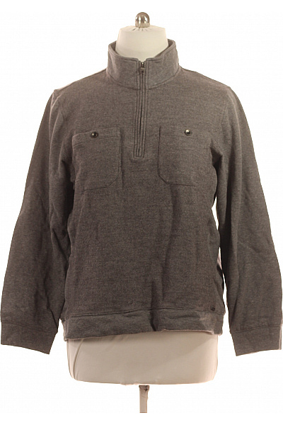 OLYMP Pánská šedá mikina přes hlavu se stojáčkem náprsní kapsy Velikost xxl | OLYMP | obrázek 2