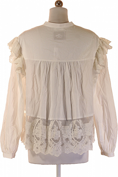 REPLAY Dámská bílá košile s dlouhým rukávem a krajkou Velikost s | REPLAY | obrázek 2