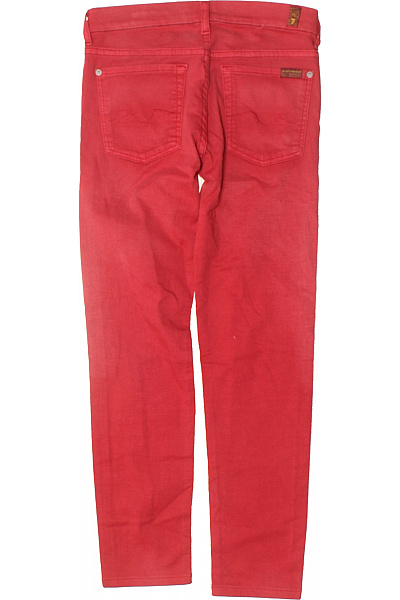 Dámské červené rovné džíny s kapsami ležérní Vel. S | Unimoda | obrázek 3