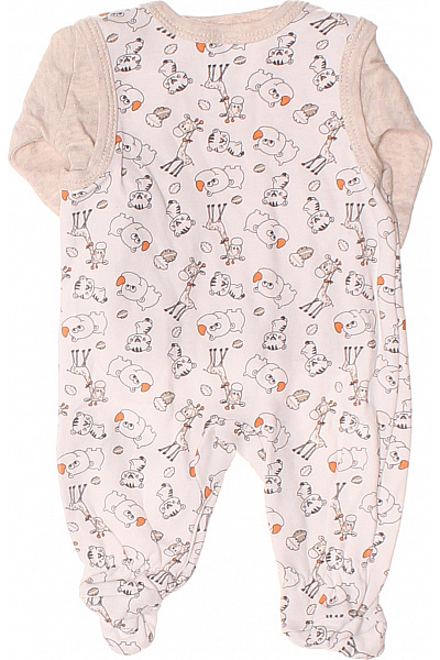 Boley Dětské body dlouhý rukáv zvířecí potisk nožičky béžové Velikost 50 | Boley | obrázek 2