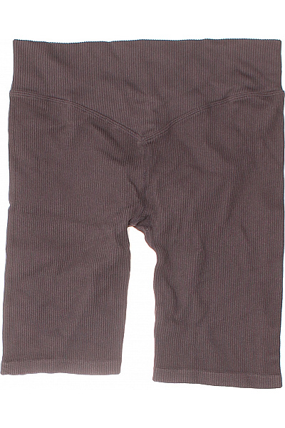 Dámské sportovní fitness biker kraťasy hnědé žebrované krátké uplé s vysokým pasem Vel. XS | Unimoda | obrázek 2