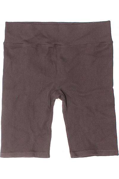 Dámské sportovní fitness biker kraťasy hnědé žebrované krátké uplé s vysokým pasem Vel. XS | Unimoda | obrázek 3