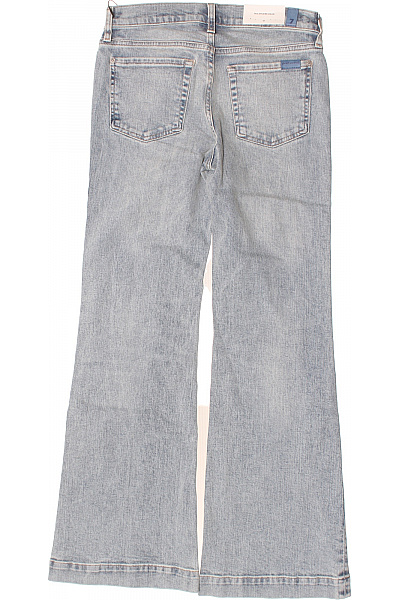 Dámské světle modré seprané džíny se širokými nohavicemi vintage styl Vel. 28 | Unimoda | obrázek 2