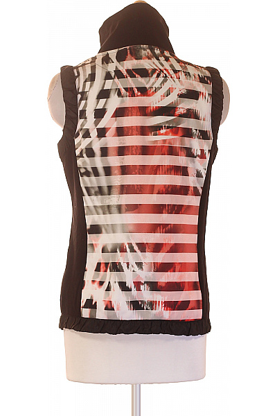 BONITA Dámská polyesterová vesta černobílá potisk květiny zebra sportovní krátká zateplená Vel. S | BONITA | obrázek 3