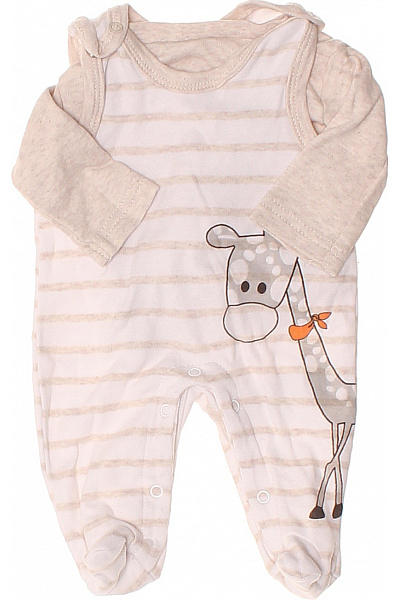 Boley Kojenecké Body Pruhované S Motivem žirafy Béžové Velikost 50