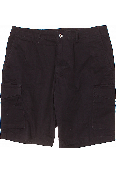TOMMY HILFIGER Pánské černé Kraťasy Cargo Volnočasové Ležérní S Kapsami Vel. S