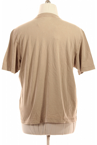 Abercrombie&Fitch Pánské tričko béžové basic s krátkým rukávem a nápisem Vel. l | Abercrombie&Fitch | obrázek 3