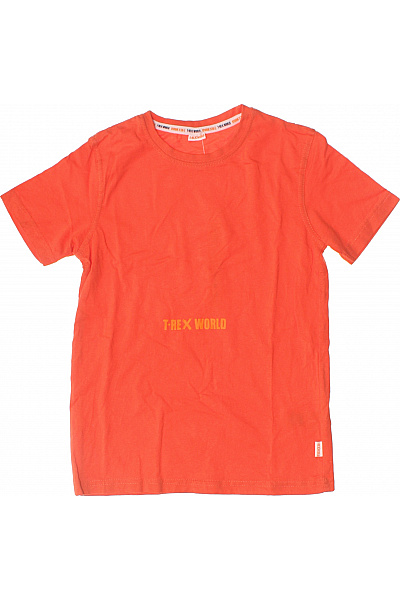 Dětské Chlapecké Tričko Oranžové Krátký Rukáv Potisk T-REX WORLD Letní | Unimoda | obrázek 2