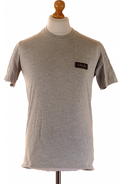 BALR. Pánské šedé Tričko Basic S Krátkým Rukávem A Nápisem Velikost S