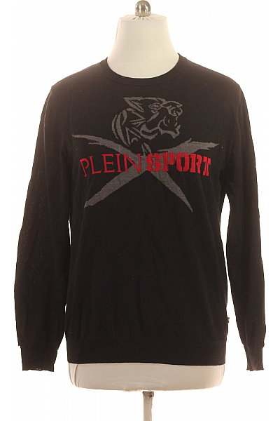 PLEIN SPORT Pánský černý sportovní svetr přes hlavu s potiskem tygra Vel. XXL | PLEIN SPORT | obrázek 2