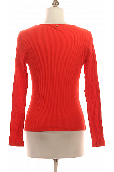 RICH&ROYAL Dámské červené žebrované tričko s dlouhým rukávem a kulatým výstřihem basic Vel. S | RICH&ROYAL | obrázek 3