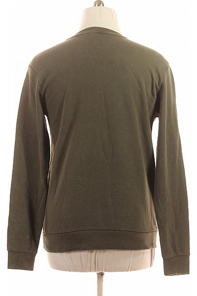 Sky Rebel Pánská tmavě zelená mikina bez kapuce s potiskem streetwear Vel. l | Sky Rebel | obrázek 2