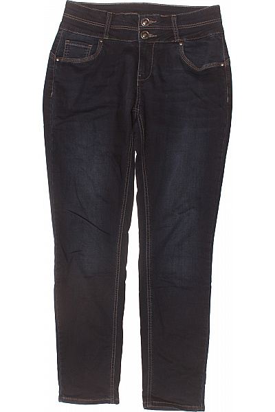 Blue Monkey Dámské Tmavě Modré Džíny S Vysokým Pasem A Knoflíky Velikost 28/30