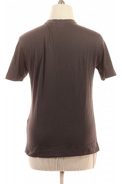 ARMANI Pánské bavlněné tričko hnědé jednobarevné basic s krátkým rukávem Vel. M | ARMANI | obrázek 2