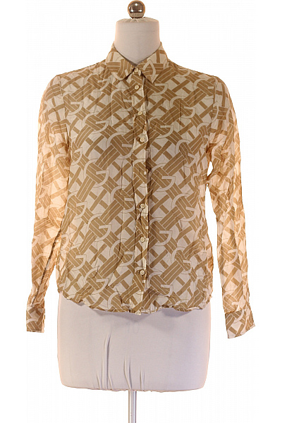 GANT Dámská košile dlouhý rukáv béžová vzorovaná elegantní regular fit Vel. 38 | GANT | obrázek 2