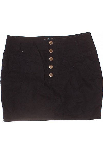 ZARA Dámská bavlněná černá mini sukně s vysokým pasem a knoflíky Vel. 42 | ZARA | obrázek 2