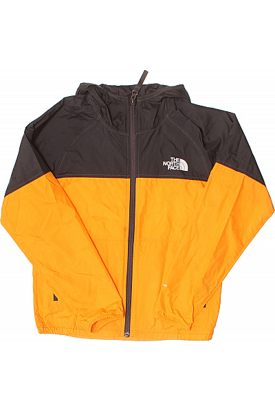 THE NORTH FACE Dětská Chlapecká Bunda Oranžová Černá Kapuce Zip Outdoorová Vel. M