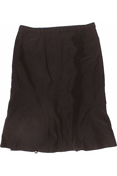 TAIFUN Dámská polyesterová černá midi sukně rozšířená s mašlí kapsami Velikost 38 | TAIFUN | obrázek 3