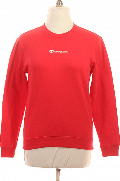Champion Pánská červená Mikina Bez Kapuce Crewneck Streetwear Vel. M